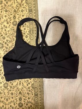 lululemon athletica Black Strappy Crossback Sports Bra